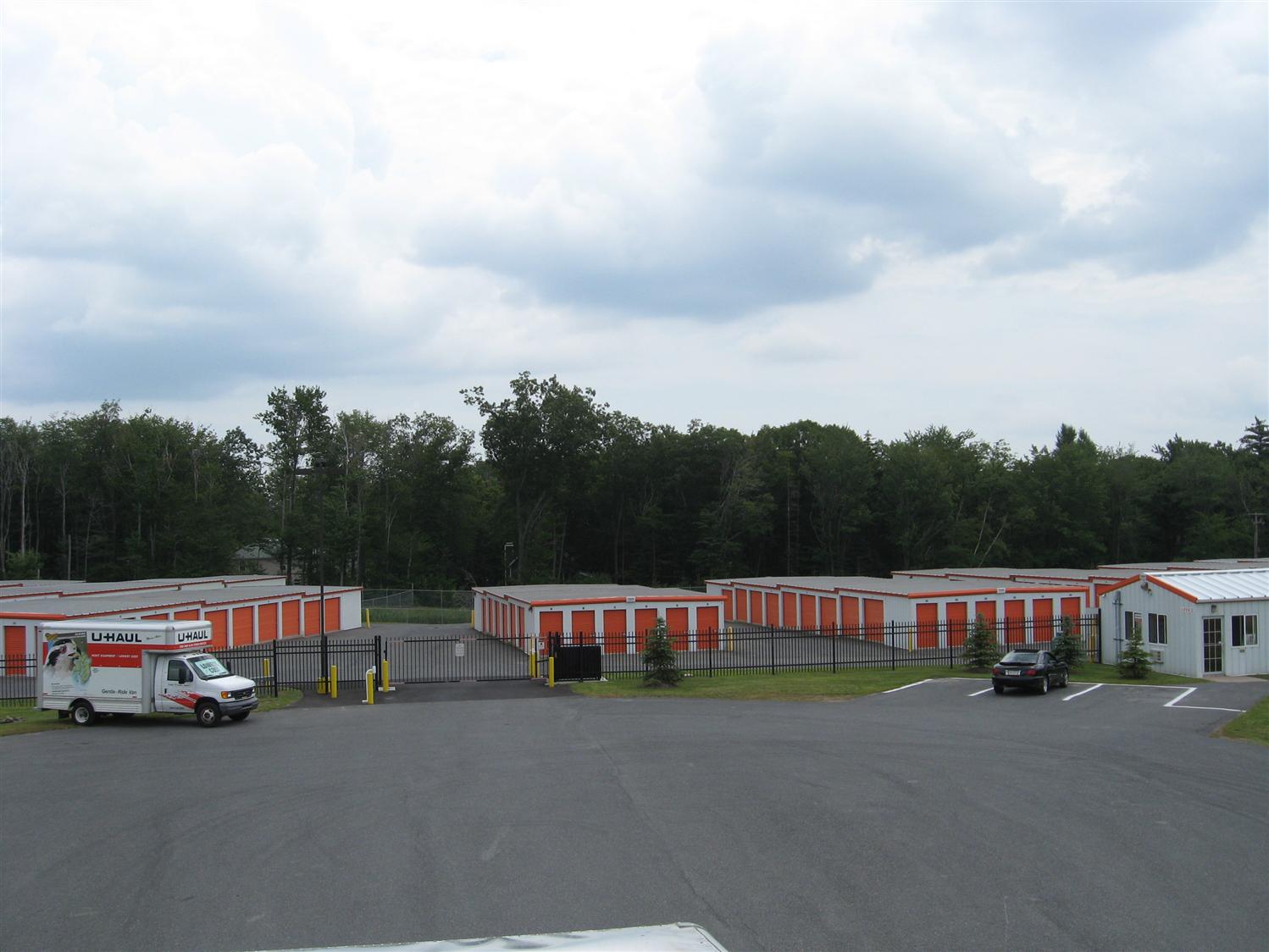 U-Haul truck and storage units at Mount Pocono Self Storage facility